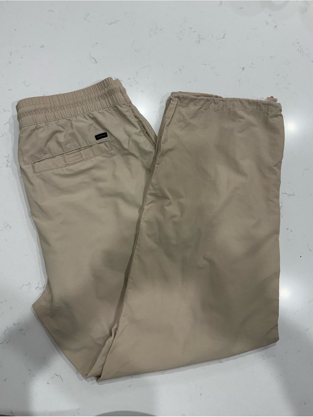 PacSun Men's Tan Elastic-Waist Chinos size L